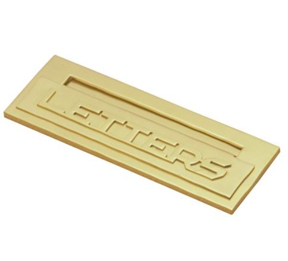 Old English Letter Plate - Polished Brass - 110mm x 310mm