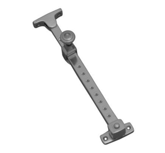Casement Stay Telescopic Multi-position pin locking - Satin Chrome - 300mm
