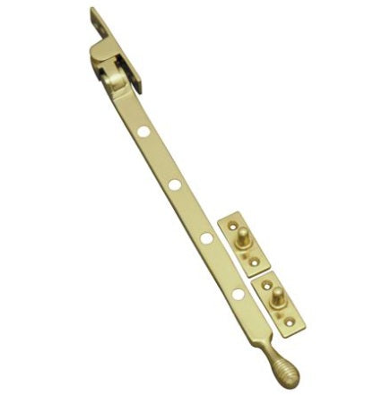 Casement Stay Beehive - Polished Brass - 250mm