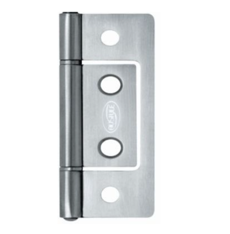 Hirline Fast-Fix Bearing Hinge - Stainless Satin Steel - 76mm x 30mm x 1.5mm