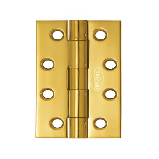 Butt Hinge Fixed Pin - Polished Brass - 25mm x 19mm