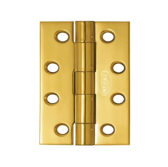 Butt Hinge Fixed Pin - Polished Brass - 38mm x 22mm
