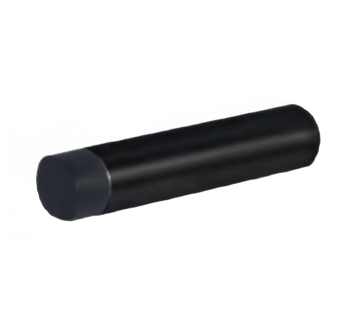 Wall Mount Tubular Door Stop - Matt Black - 75mm