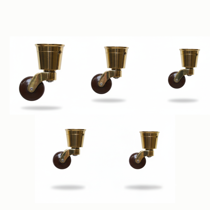 Cup Castors - White Ceramic Wheel - Original Vintage Salvage Tile