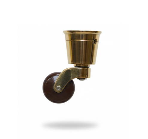 Cup Castors - Brass Wheel - Original Vintage Salvage Tile