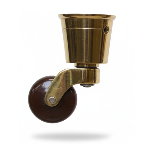 Cup Castors - Brass Wheel - Original Vintage Salvage Tile