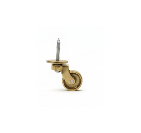 Screw Castor Brass Wheel - 25mm