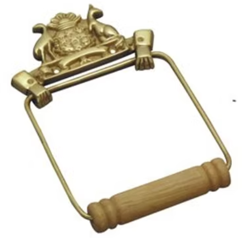 "Australiana" Toilet Roll Holder - Polished Brass