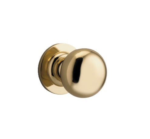 Cambridge Knob - Round Rose - Polished Brass