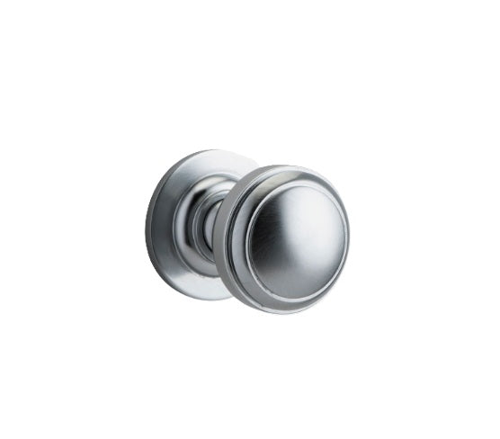 Paddington Knob - Round Rose - Brushed Chrome