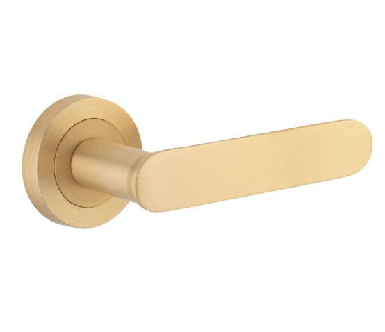 Bronte Lever - Round Rose - Brushed Brass