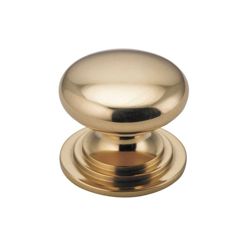 Sarlat Cupboard Knob - P32xD38mm - Polished Brass