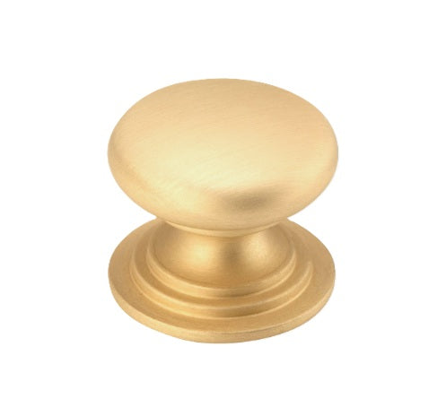 Sarlat Cupboard Knob - P27xD32mm - Brushed Brass