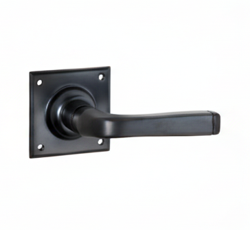 Menton Lever - Square Rose Backplate - Antique Copper