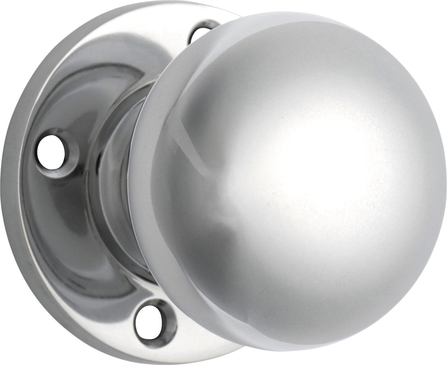 Retro Fit Mortice Knob - Rose Round Backplate