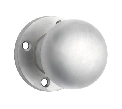 Retro Fit Mortice Knob – Round Rose - Satin Chrome
