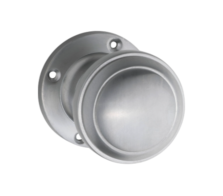 Tradco Milton 0739 Milton Knob – Round Rose in a sleek Satin Chrome finish, Rose Round Backplate.