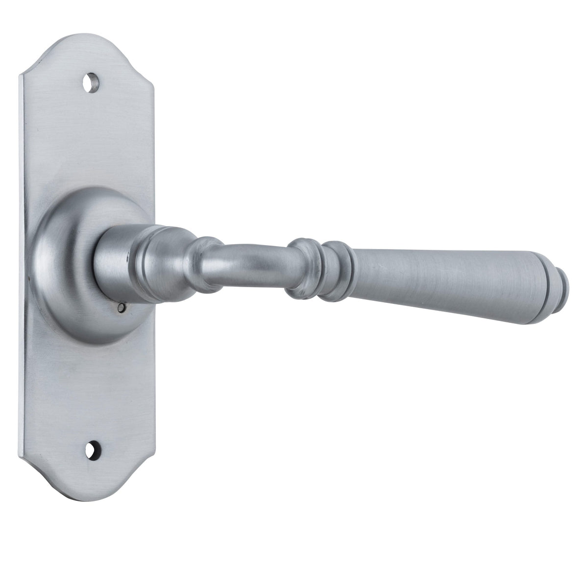 Reims Lever – Short Backplate - Satin Chrome