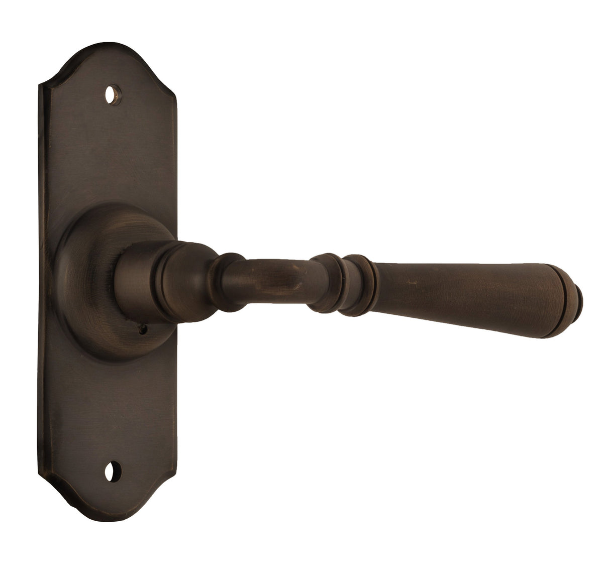 Reims Lever – Short Backplate - Antique Brass