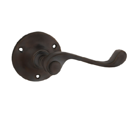 Milton Lever – Round Rose - Antique Brass