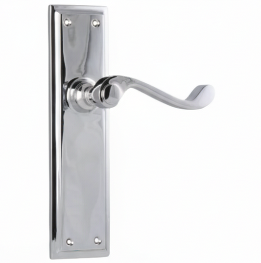 New Milton Lever - Long Backplate - Chrome Plated - Brand New Tile