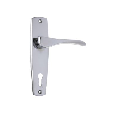 Mid-Century Lever (Skeleton Key) – Long Backplate - Chrome Plated