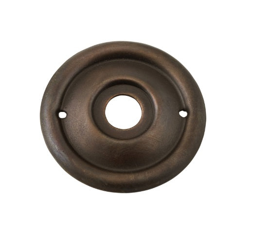 Milled Edge Mortice Knob Backplates – 52mm - Antique Brass