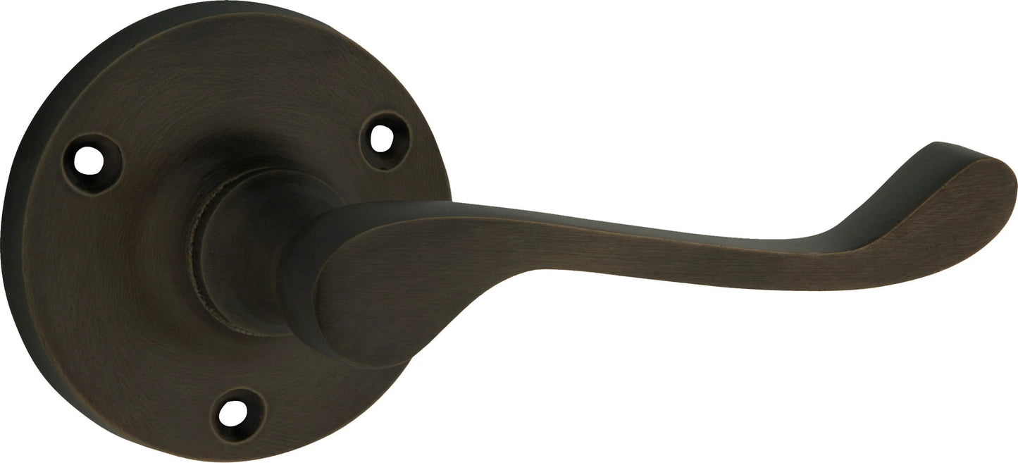 Victorian Lever - Round Rose Backplate