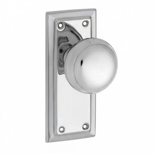 New Richmond Knob - Short Backplate - Satin Chrome - Brand New Tile