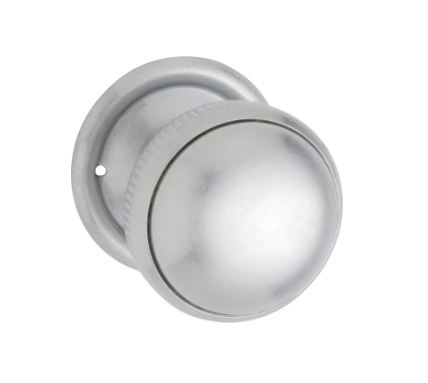 Small Milled Edged Mortice Knob – Round Rose