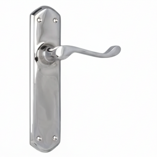 New Windsor Lever - Long Backplate - Chrome Plated - Brand New Tile