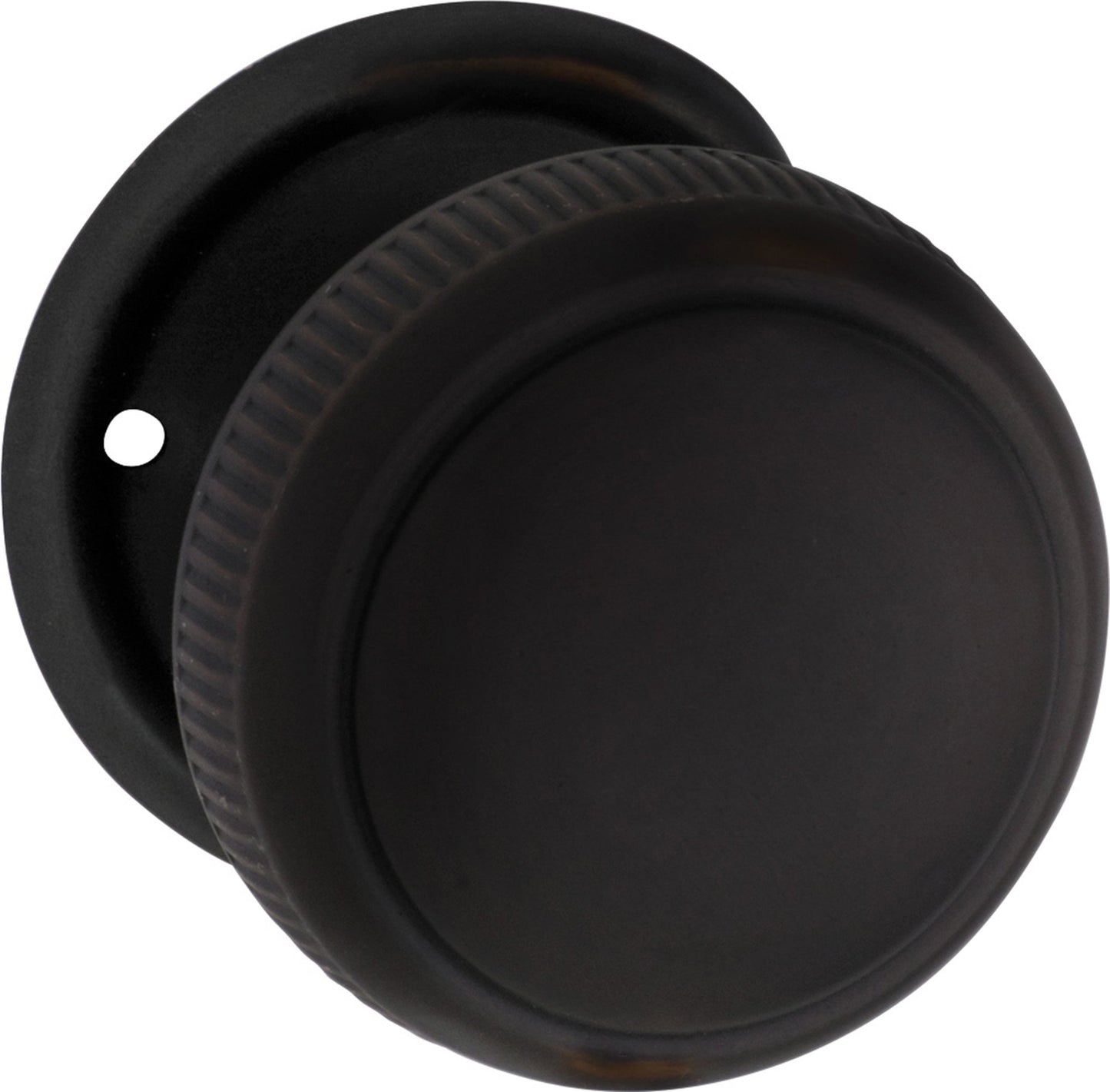 Milled Edge Mortice Knobs - Round Rose Backplate
