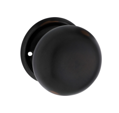 Plain Mortice Knob – Round Rose - Antique Copper