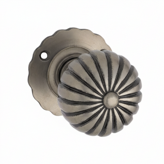 New Fluted Mortice Knob - Polished Metal - Brand New Tile