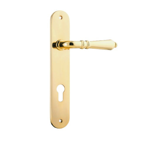 Sarlat Lever - Oval Backplate - Polished Brass