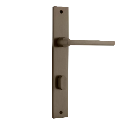 Baltimore Lever - Rectangular Backplate - Privacy85 - Signature Brass
