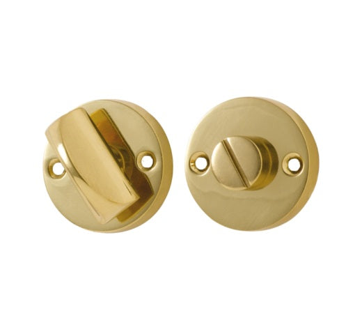 Round Privacy Turn - Polished Brass