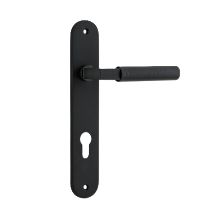 Brunswick Lever - Oval Backplate - Euro85 - Matt Black