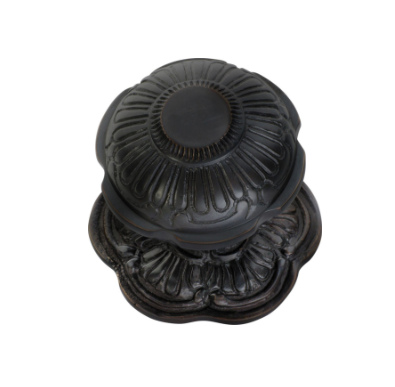 Ornate Centre Door Knob - Antique Copper