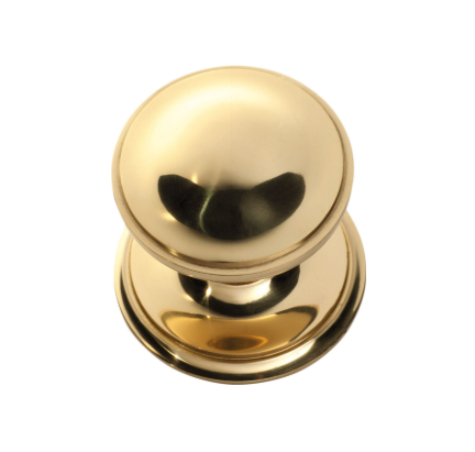 Classic Centre Door Knob - Polished Brass - 85mm