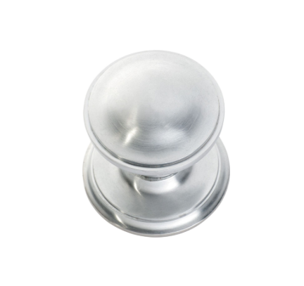 Classic Centre Door Knob - Satin Chrome - 85mm