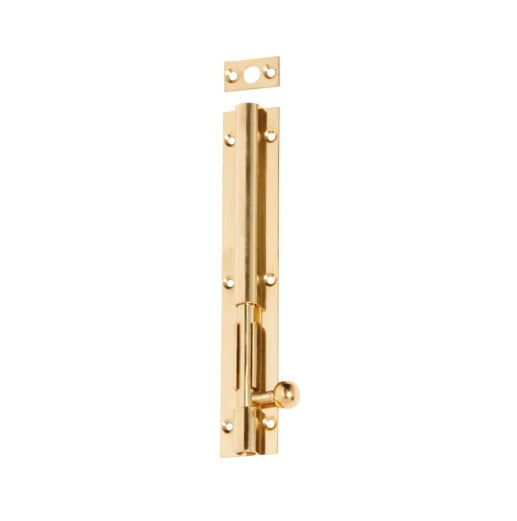 Barrel Bolt – Long Throw L150mm - Polished Brass