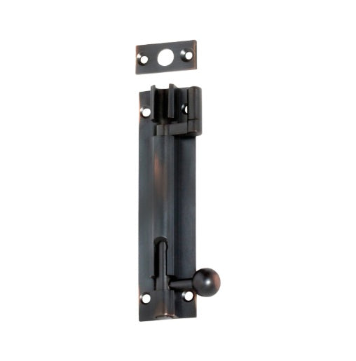 Barrel Bolt – Offset L100mm - Antique Copper