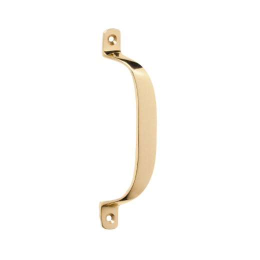 Offset Pull Handle – H130xP23mm - Polished Brass