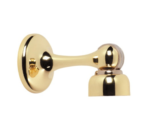 Magnetic Door Stop - 75mm - Polished Brass