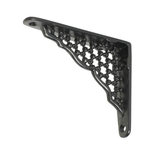 Ornate Shelf Brackets - Matt Black
