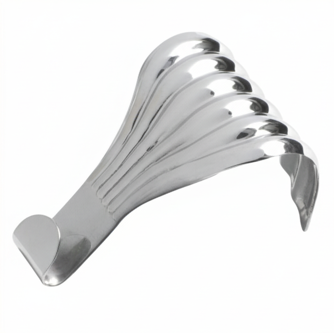 Fluted Picture Rail Hooks - Chrome Plated
