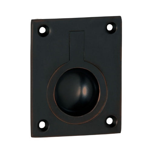 Ring Flush Pull - 50x63mm - Antique Copper