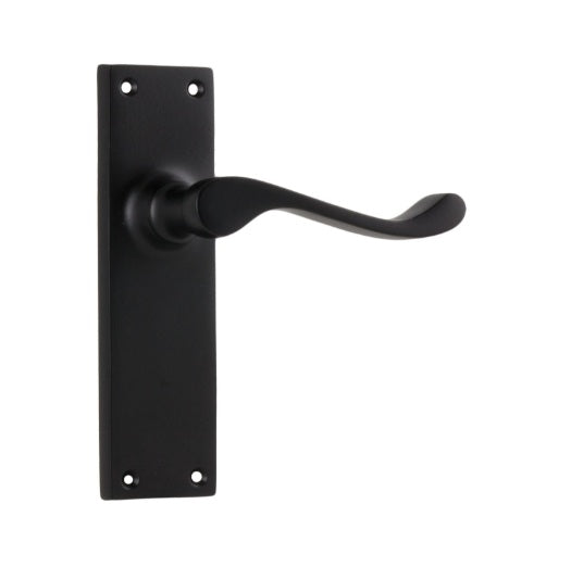 Victorian Lever (Passage) - Long Backplate - Matt Black