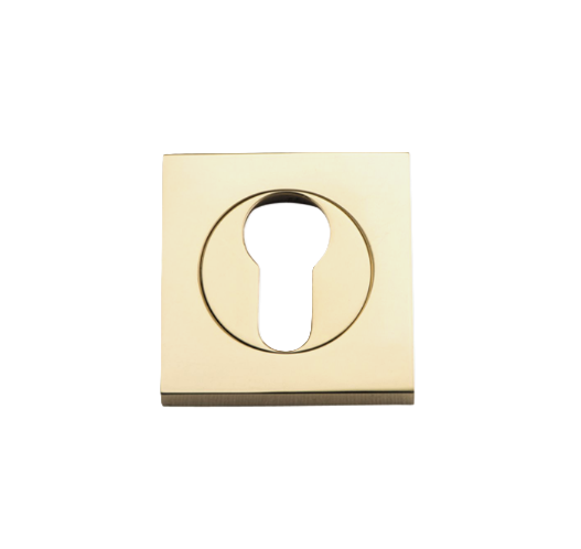Euro Escutcheons - Square - Polished Brass